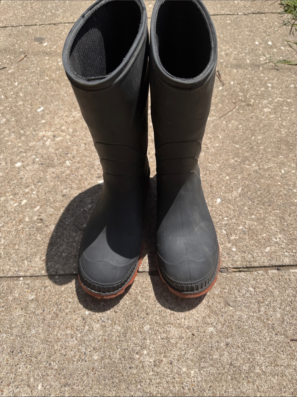 Ozark Trail Black and Brown Kids Rain & Snow Boots